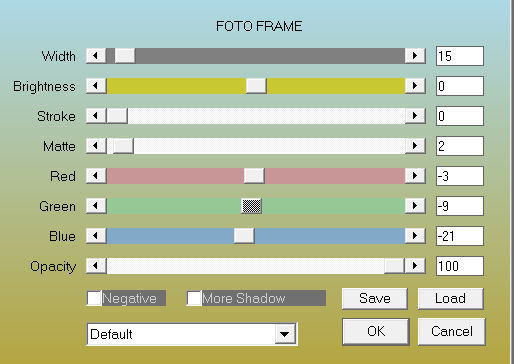 Frame width. Frame again. Visible selection.